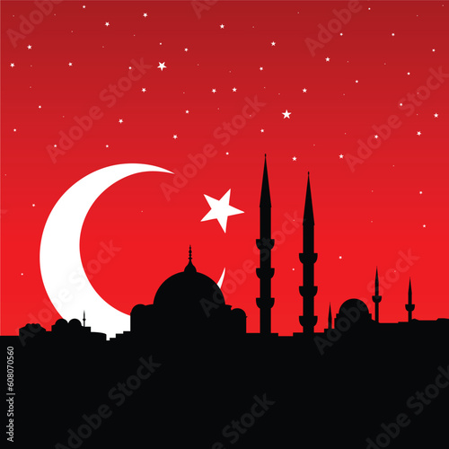 vector cityscape of istanbul