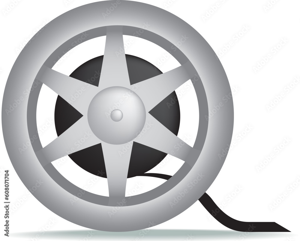 Obraz premium illustration of a mivie cinema film reel isolated on a white background