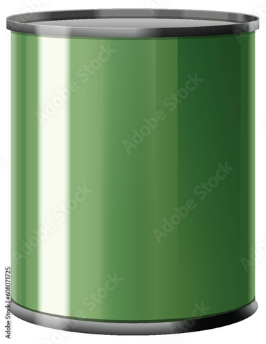 Blank Tin Can Template for Label Design