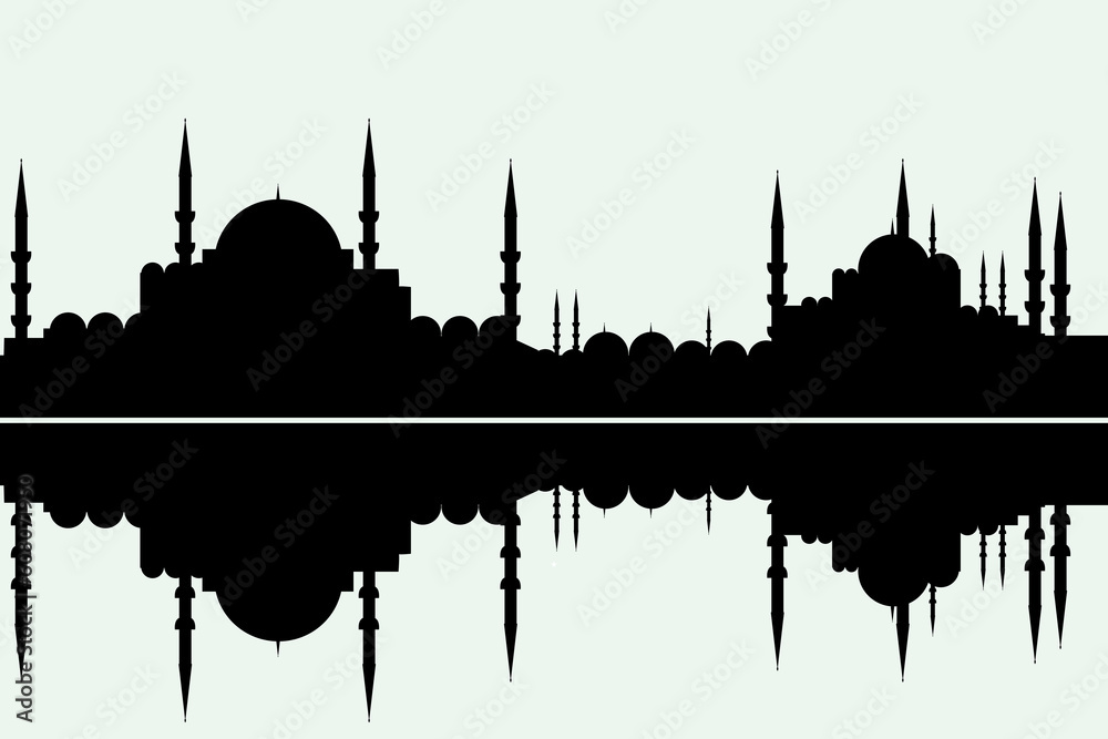 Obraz premium vector cityscape of istanbul