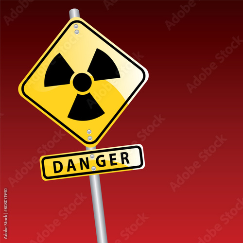 vector illustration of the radioactive sign