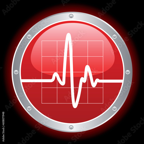 vector illustration of an electronic cardiogram