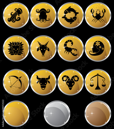 An image of the 12 zodiac symbols.