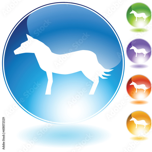 Horse crystal icon isolated on a white background.