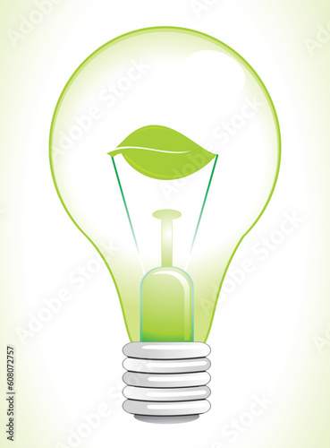 abstract eco bulb vector illustration