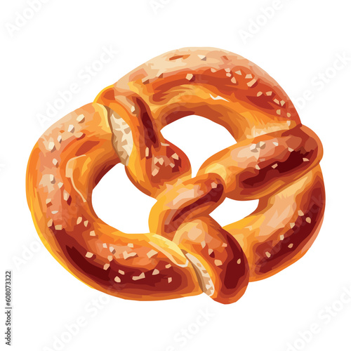 Gourmet pretzel snack baked for lunch meal