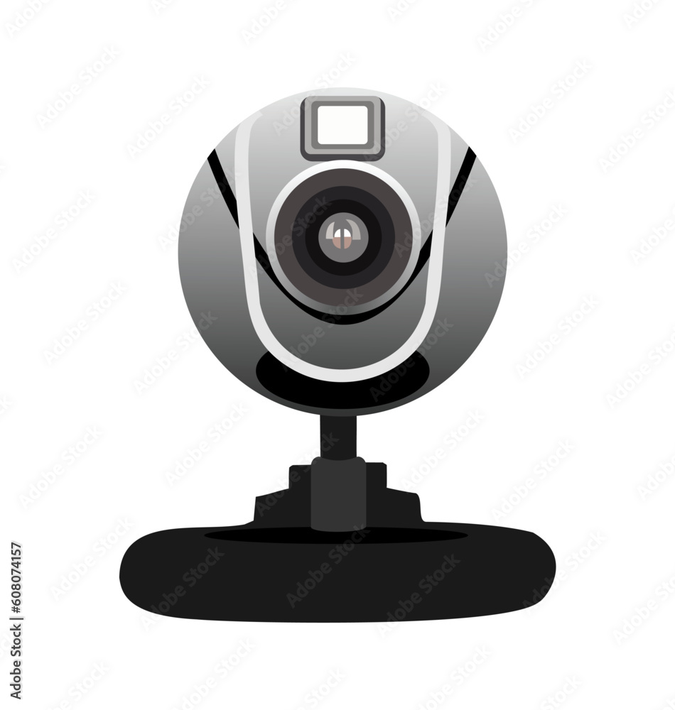 Realistic illustration of web camera isolated of white background - vector Realistic illustration of web camera isolated of white background - vector