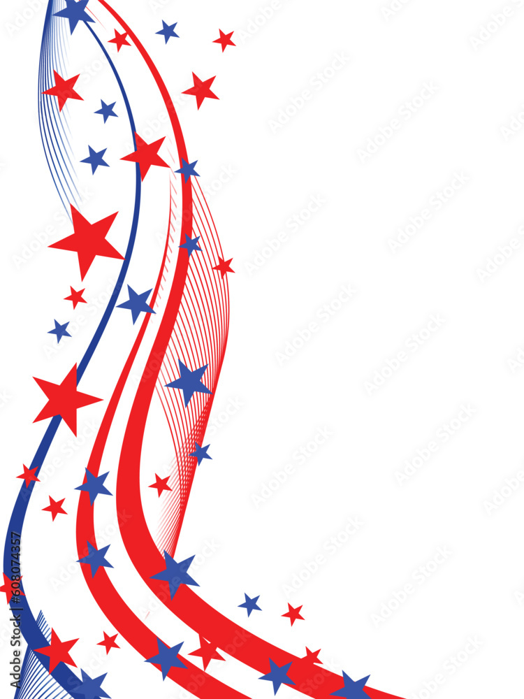 Fototapeta premium vector eps10 illustration of stars and stripes on a blue background
