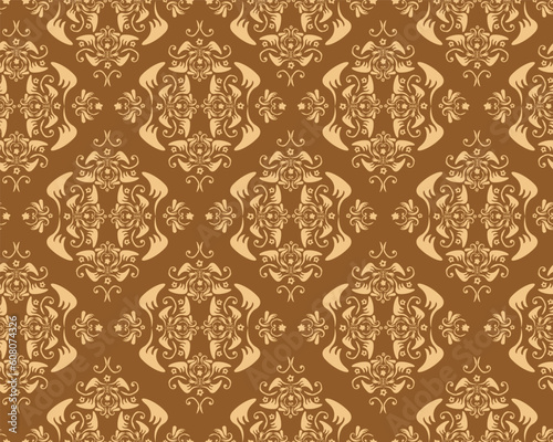 Beautiful seamless Damask wallpaper/background