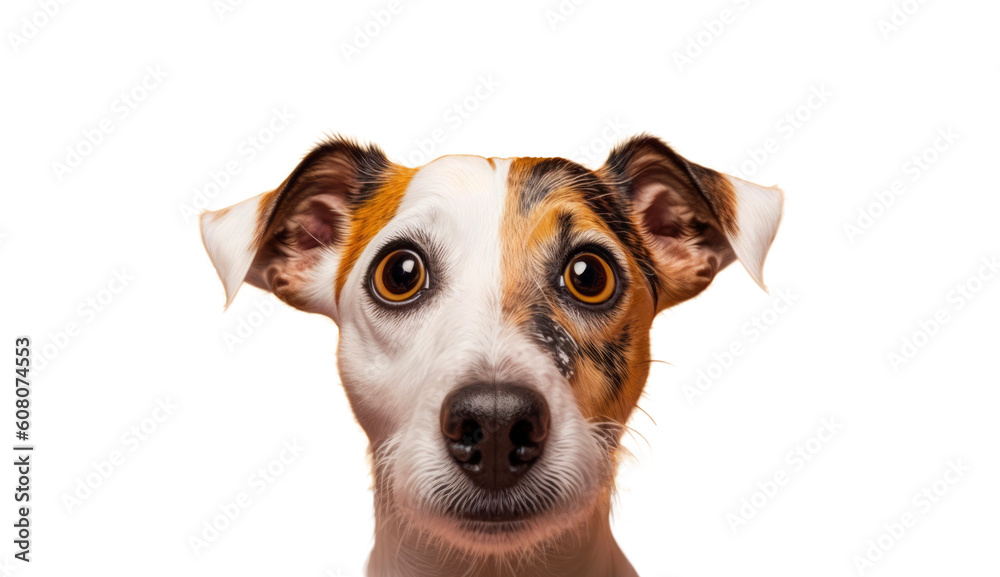 Animal Dog on transparent background, Funny dog isolated on white, Design Elements Isolated on Transparent Background, Channel Graphic for Overlays Web Design, Digital Art, PNG Image, generative AI