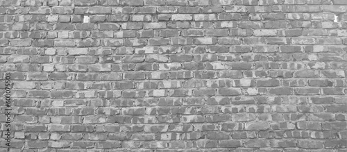 Gray brick wall antique texture background. Abstract brickwork or design bricks wall stonework