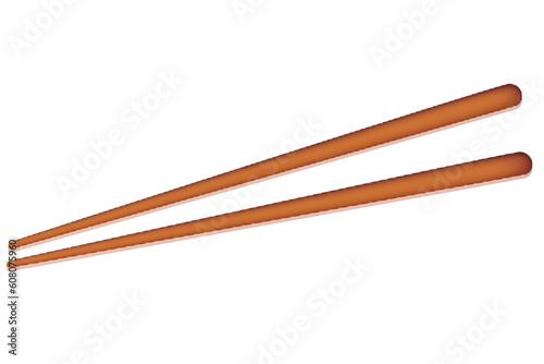 illustration of pair of chopstick on isolated background