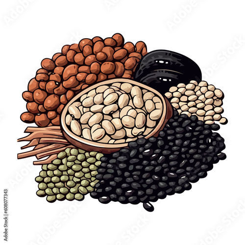 Organic vegetarian meal with protein grains