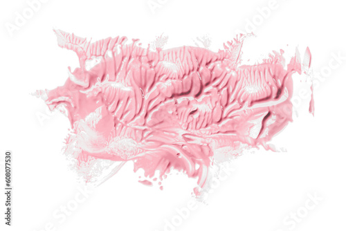 Shiny pink brush watercolor painting isolated on transparent background. watercolor png