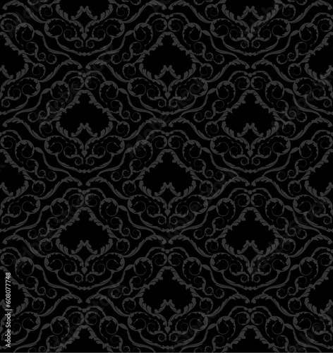 Vector beauty decorative seamless floral ornament