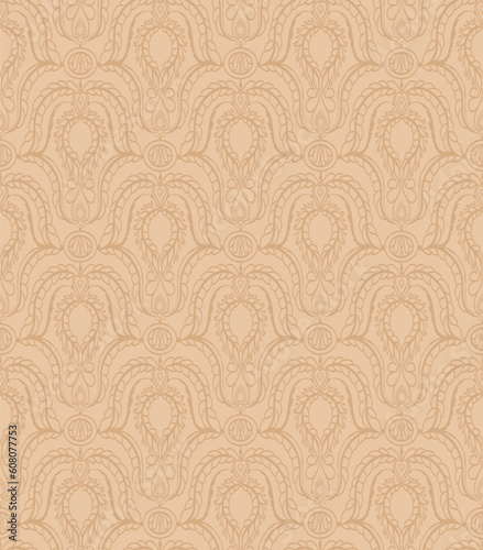 Vector beauty decorative seamless floral ornament