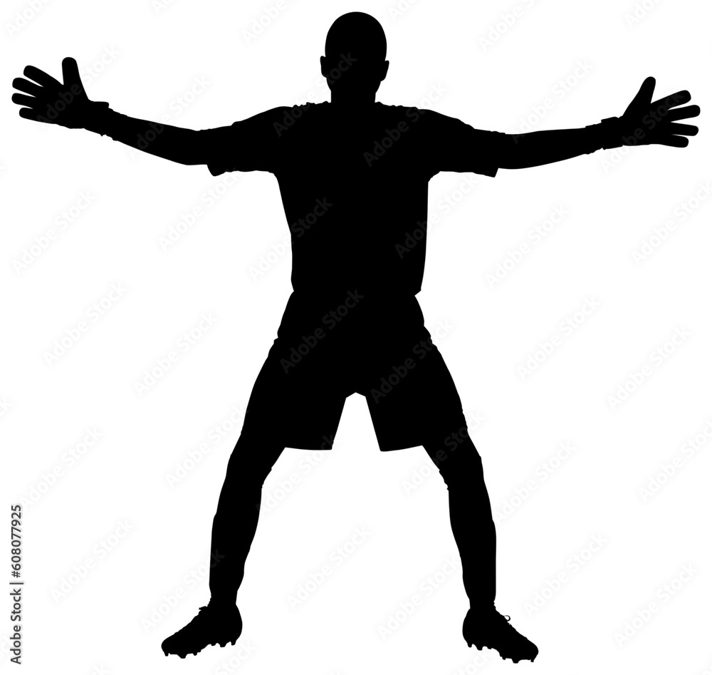 Digital png silhouette image of male football player on transparent background