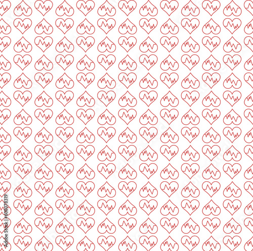 Digital png illustration of rows of red hearts on transparent background