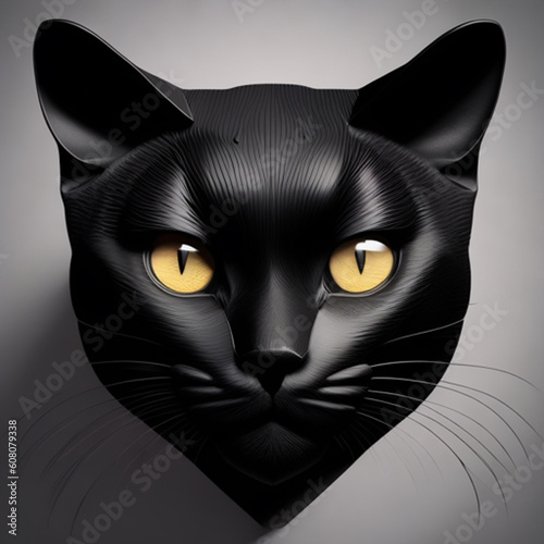 black cat face © Designer Rafi