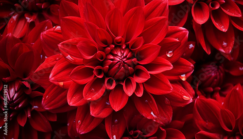 red flower background. generative ai