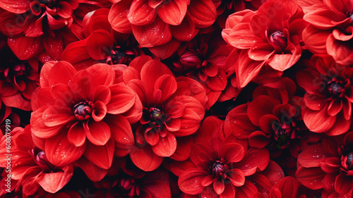 red flower background. generative ai