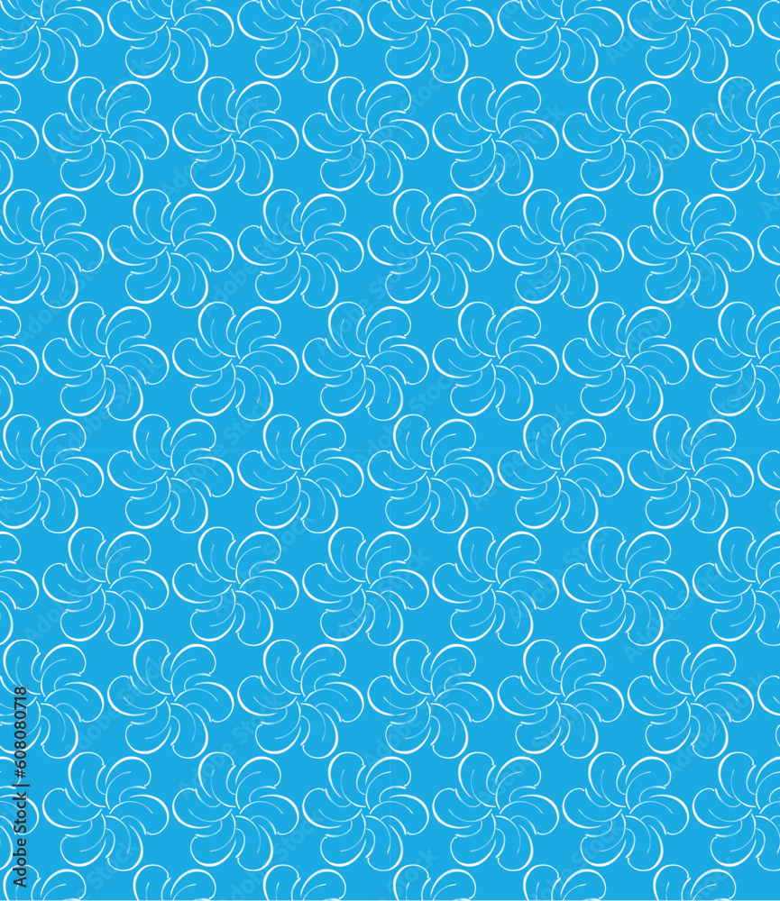 Seamless pattern. White drawing on a blue background Seamless pattern. White drawing on a blue background