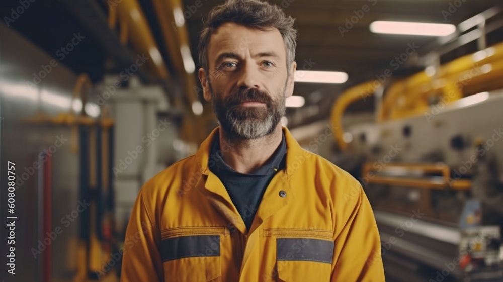 man industrial engineer portrait. GENERATE AI man industrial engineer portrait. GENERATE AI
