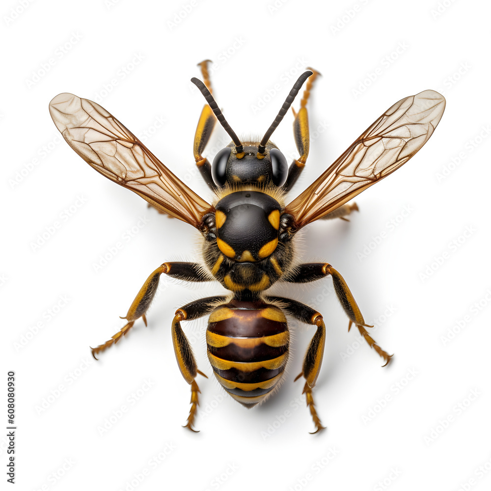 big wasp isolated on white background, Generative AI big wasp isolated on white background, Generative AI