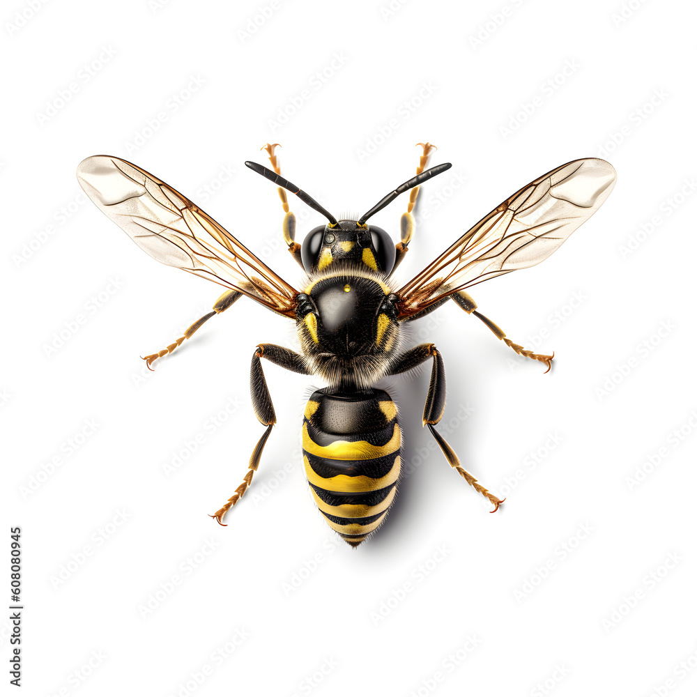 wasp isolated on white background, Generative AI wasp isolated on white background, Generative AI