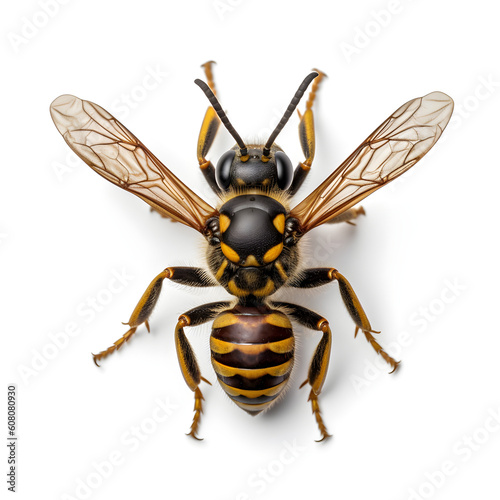 big wasp isolated on white background, Generative AI © madman2332