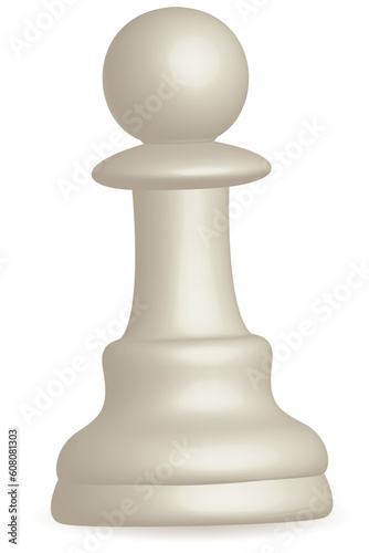 illustration of chess pawn on white background