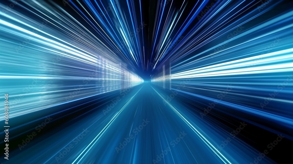 Abstract high-speed technology POV motion blur on a technology screen. GENERATE AI Abstract high-speed technology POV motion blur on a technology screen. GENERATE AI