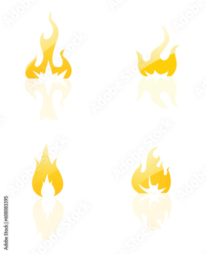 Fire Icons set vector