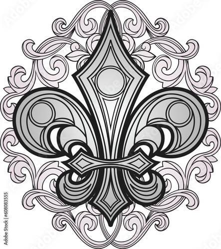 fleur de lis emblem shield