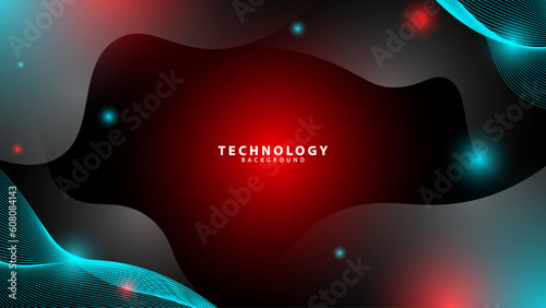 Dynamic wavy abstract light lines in blue green colors isolated on black background, suitable for backgrounds for technology, communication, science, music and others