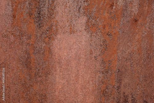 Beautiful abstract texture background from an iron sheet covered with corrosion and rust.