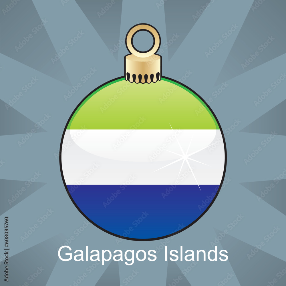 fully editable vector illustration of isolated galapagos islands flag in christmas bulb shape fully editable vector illustration of isolated galapagos islands flag in christmas bulb shape