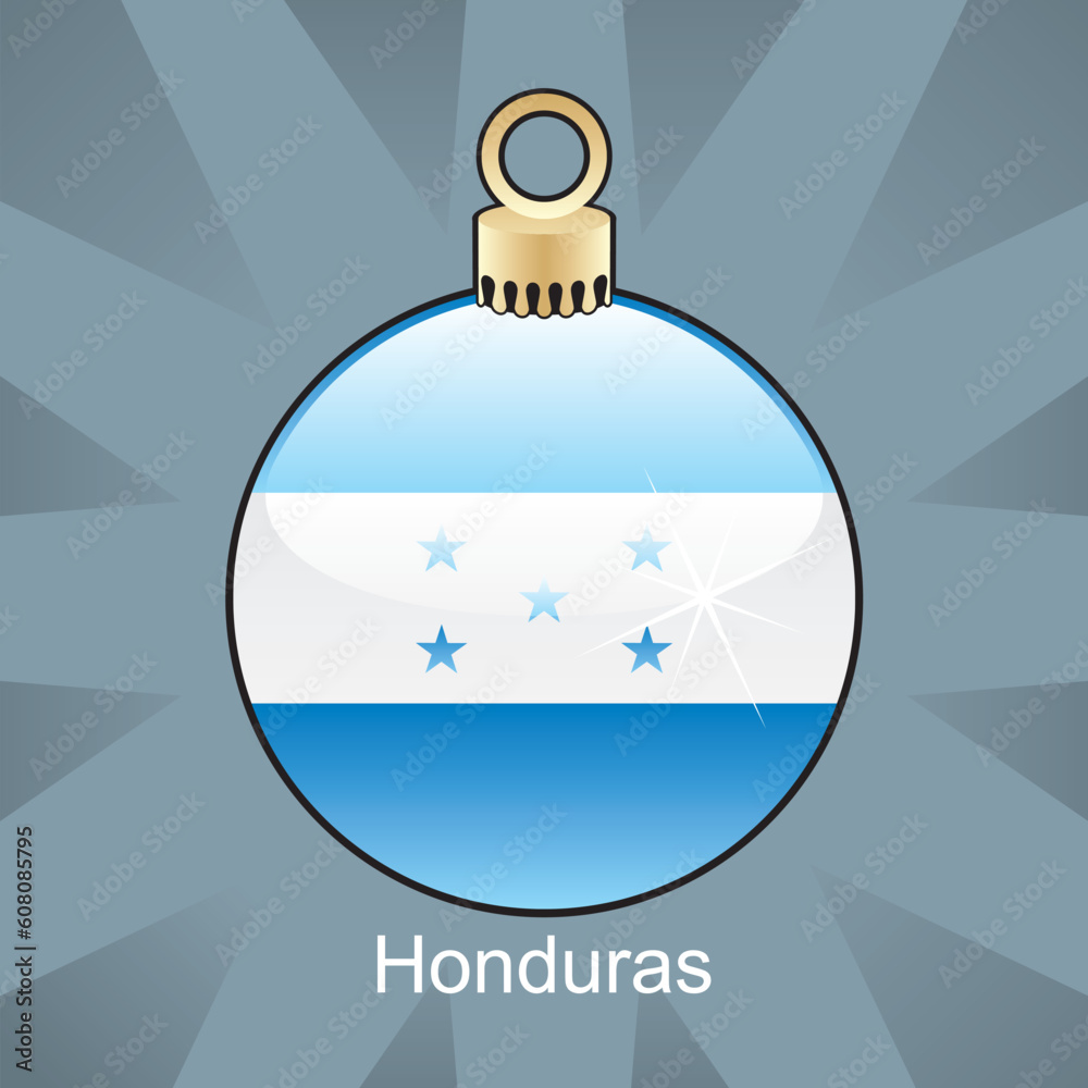 fully editable vector illustration of isolated honduras flag in christmas bulb shape fully editable vector illustration of isolated honduras flag in christmas bulb shape