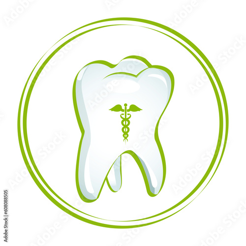 illustration of healthy teeth on white background