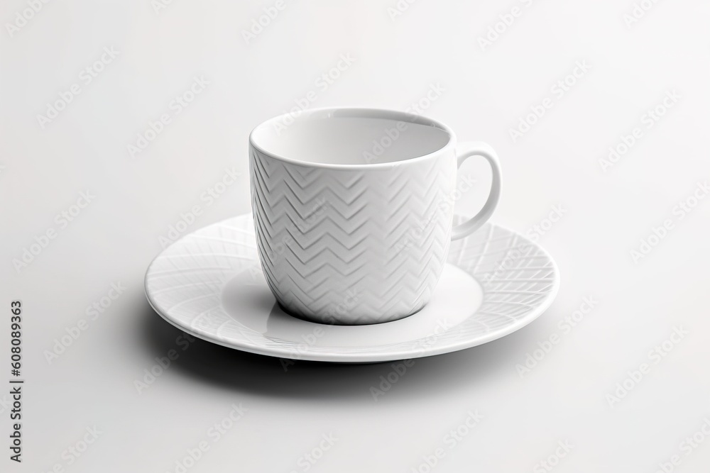 Portrait white ceramic cap isolated on white AI Generative Portrait white ceramic cap isolated on white AI Generative