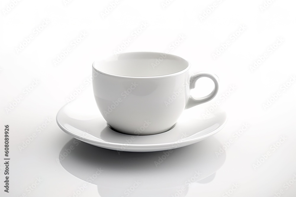 white cup ceramic isolated on white AI Generative white cup ceramic isolated on white AI Generative