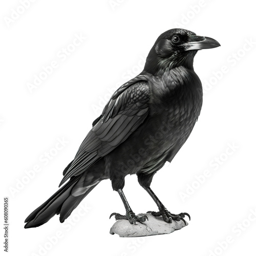 Crow isolated on Transparent background, generate ai