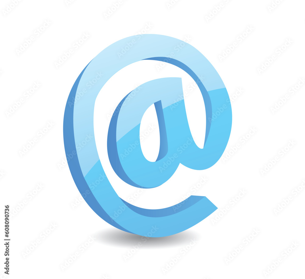 3d email sign vector illustration 3d email sign vector illustration