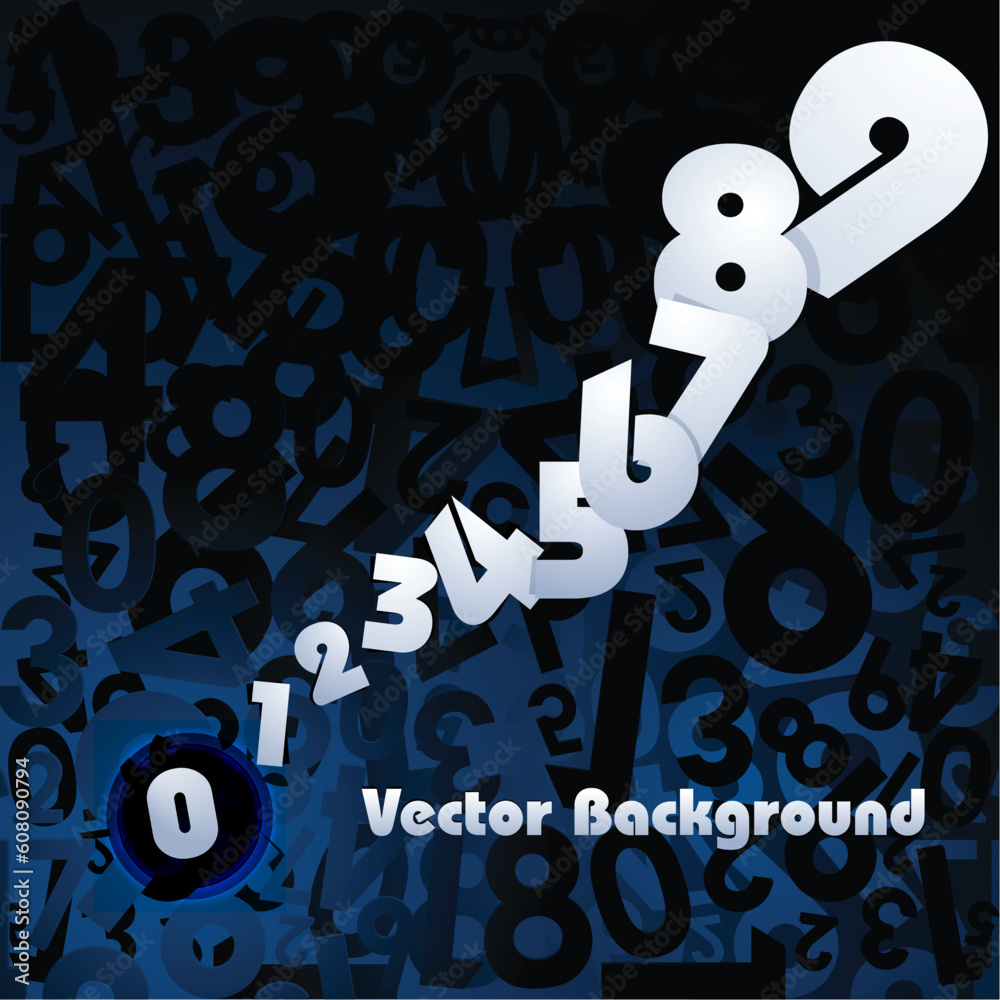 Fototapeta premium illustration of number card