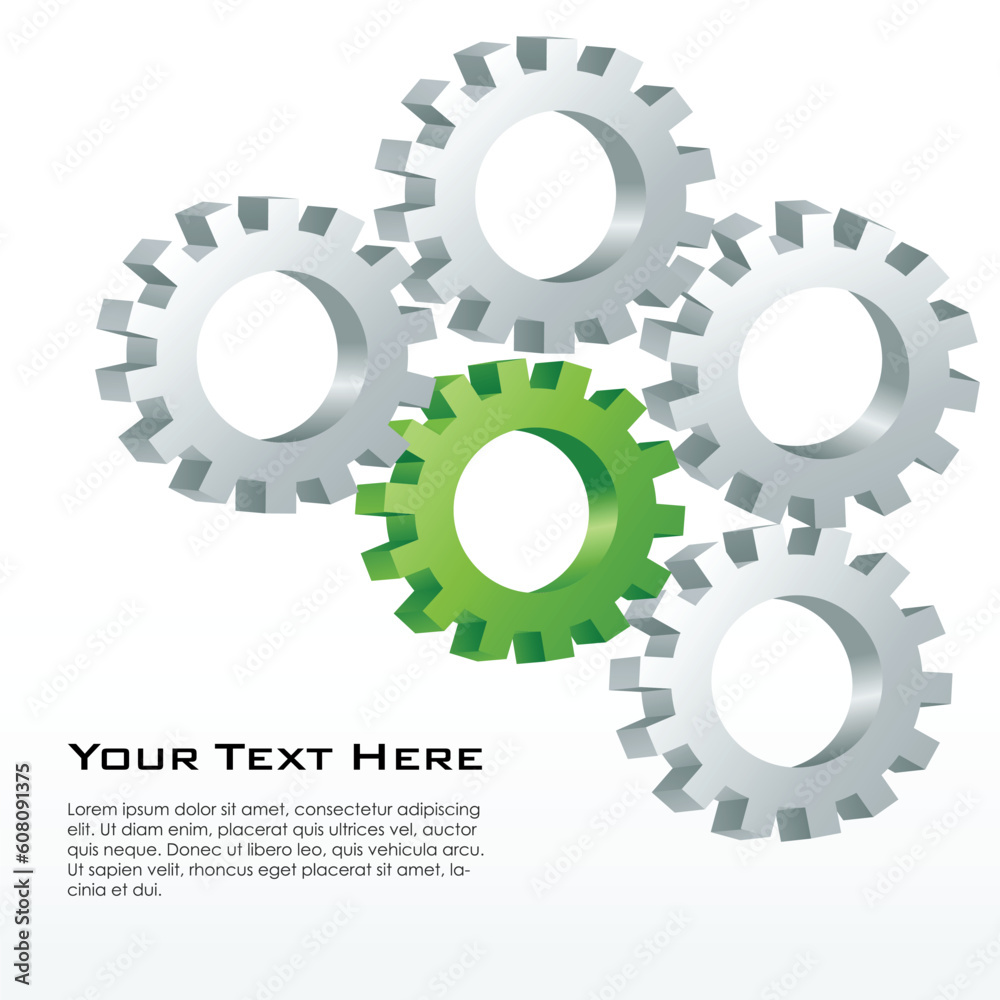 illustration of cog wheels on white background illustration of cog wheels on white background