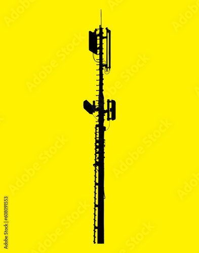 vector illustration of a network broadcasting antenna