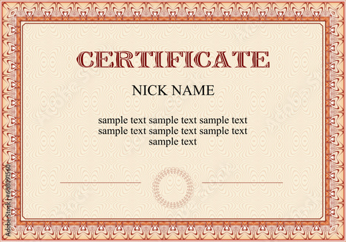 certificate, diploma for print