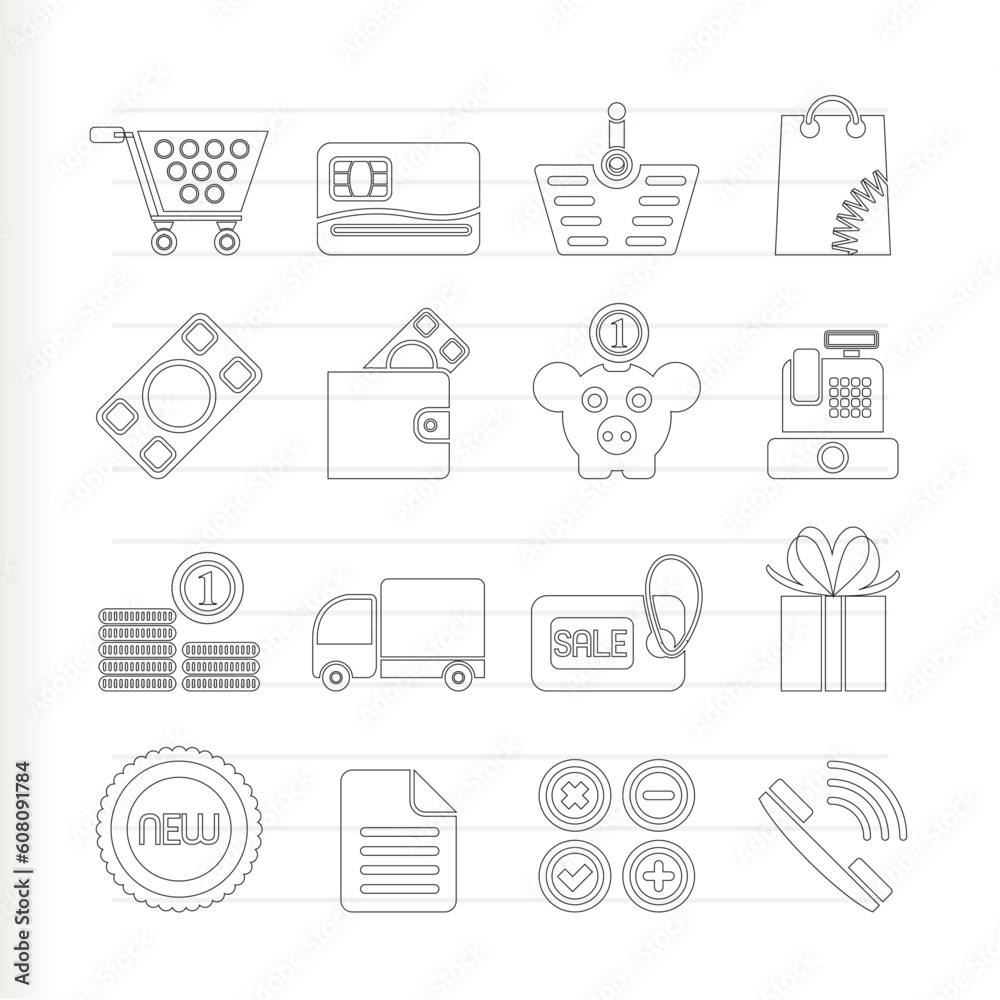 Online shop icons - vector icon set