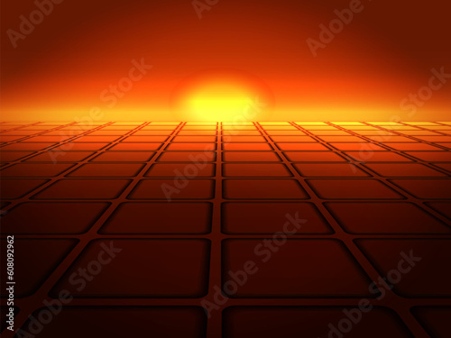 Abstract background from brown mosaic and luminescence