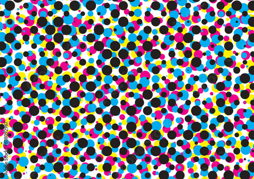 cmyk, halftone dot pattern, vector background